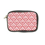 Poppy Red Damask Pattern Coin Purse