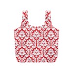 Poppy Red Damask Pattern Full Print Recycle Bag (S)
