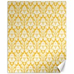 White On Sunny Yellow Damask Canvas 16  x 20  (Unframed)