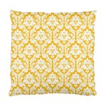 Sunny Yellow Damask Pattern Standard Cushion Case (Two Sides)