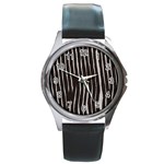 Zebra Round Metal Watch