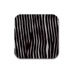 Zebra Rubber Square Coaster (4 pack)