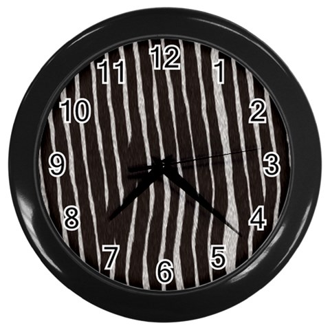 Zebra Wall Clock (Black) from ArtsNow.com Front