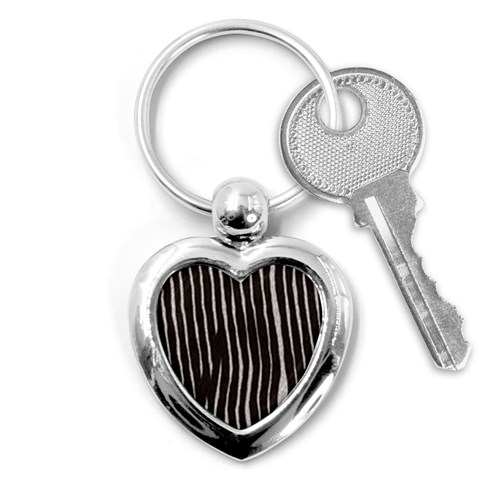 Zebra Key Chain (Heart) from ArtsNow.com Front