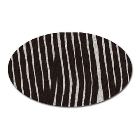 Zebra Magnet (Oval) from ArtsNow.com Front