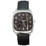 Zebra Square Metal Watch