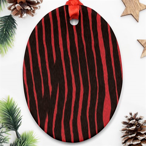 Zebra Ornament (Oval) from ArtsNow.com Front