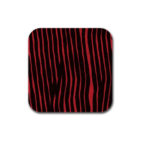 Zebra Rubber Square Coaster (4 pack) from ArtsNow.com Front