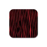 Zebra Rubber Square Coaster (4 pack)