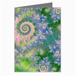 Rose Apple Green Dreams, Abstract Water Garden Greeting Card (8 Pack)