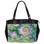 Rose Apple Green Dreams, Abstract Water Garden Oversize Office Handbag (Two Sides)