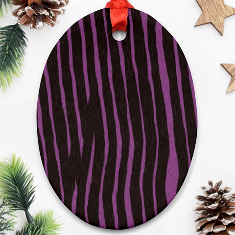 Zebra Ornament (Oval) from ArtsNow.com Front