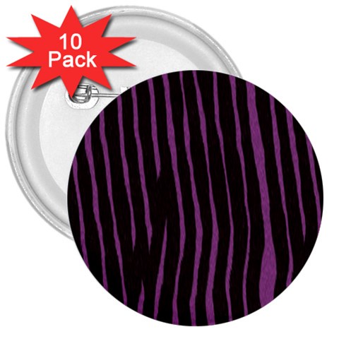 Zebra 3  Button (10 pack) from ArtsNow.com Front