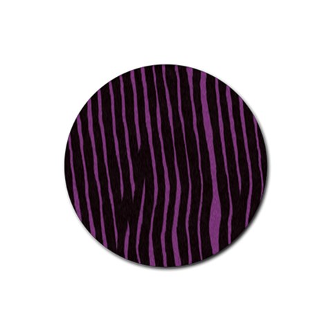 Zebra Rubber Coaster (Round) from ArtsNow.com Front