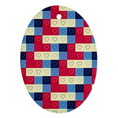 Hearts Oval Ornament (Two Sides) from ArtsNow.com Back