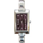 Zebra Rectangular Italian Charm Watch