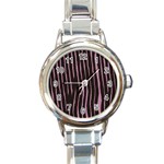 Zebra Round Italian Charm Watch