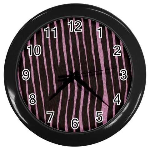 Zebra Wall Clock (Black) from ArtsNow.com Front