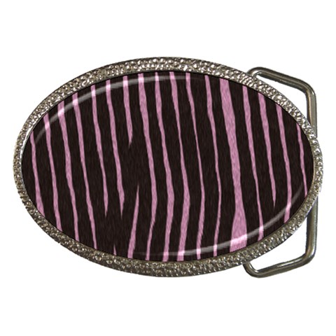 Zebra Belt Buckle from ArtsNow.com Front