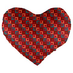 Retro 19  Premium Heart Shape Cushion from ArtsNow.com Front