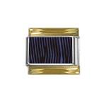 Zebra Gold Trim Italian Charm (9mm)