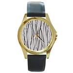 Tiger Round Gold Metal Watch