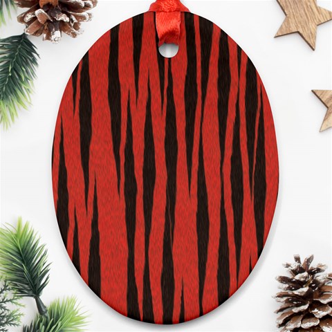 Tiger Ornament (Oval) from ArtsNow.com Front