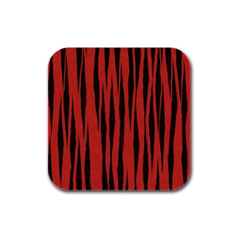 Tiger Rubber Square Coaster (4 pack) from ArtsNow.com Front
