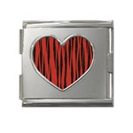 Tiger Mega Link Heart Italian Charm (18mm)