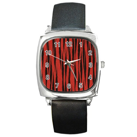 Tiger Square Metal Watch from ArtsNow.com Front
