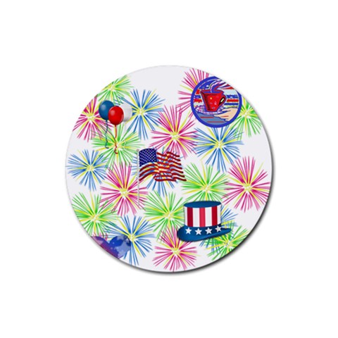 Patriot Fireworks Drink Coasters 4 Pack (Round) from ArtsNow.com Front