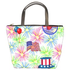 Patriot Fireworks Bucket Handbag from ArtsNow.com Front