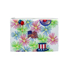 Patriot Fireworks Cosmetic Bag (Medium) from ArtsNow.com Front