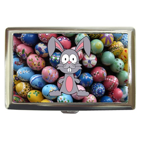 Easter Egg Bunny Treasure Cigarette Money Case from ArtsNow.com Front