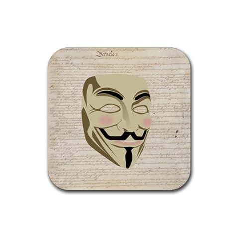 We The Anonymous People Drink Coaster (Square) from ArtsNow.com Front