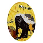 Honeybadgersnack Oval Ornament