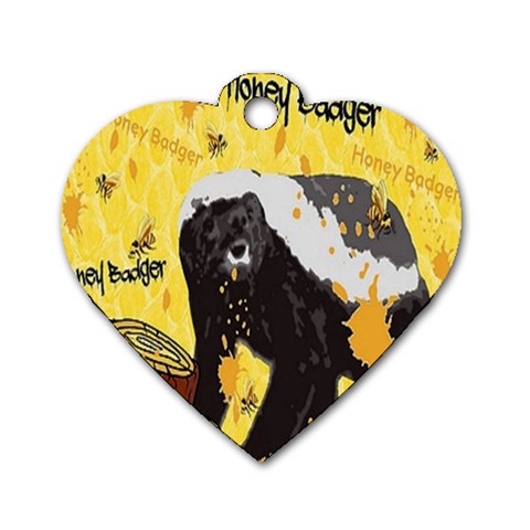 Honeybadgersnack Dog Tag Heart (One Sided)  from ArtsNow.com Front