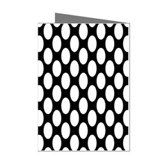 Black And White Polkadot Mini Greeting Card (8 Pack) from ArtsNow.com Left