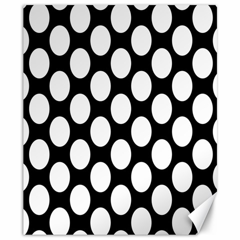 Black And White Polkadot Canvas 8  x 10  (Unframed) from ArtsNow.com 8.15 x9.66  Canvas - 1