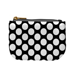Black And White Polkadot Coin Change Purse from ArtsNow.com Front