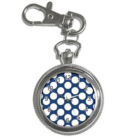 Dark Blue Polkadot Key Chain Watch from ArtsNow.com Front