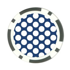 Dark Blue Polkadot Poker Chip from ArtsNow.com Front