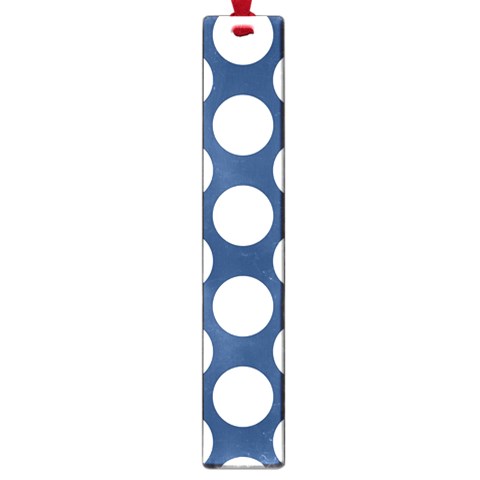 Dark Blue Polkadot Large Bookmark from ArtsNow.com Front