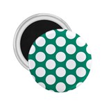 Emerald Green Polkadot 2.25  Button Magnet