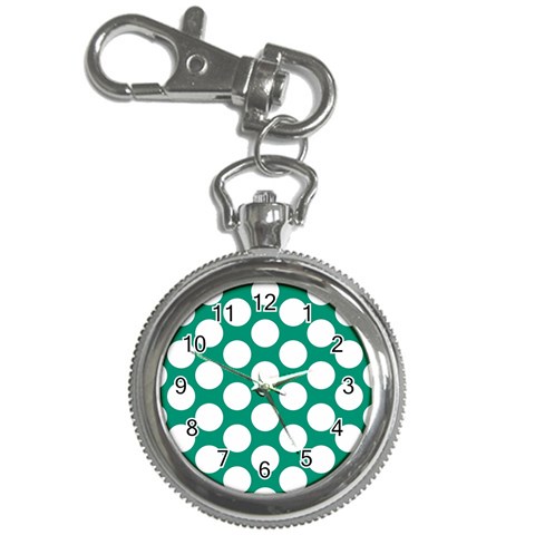 Emerald Green Polkadot Key Chain Watch from ArtsNow.com Front