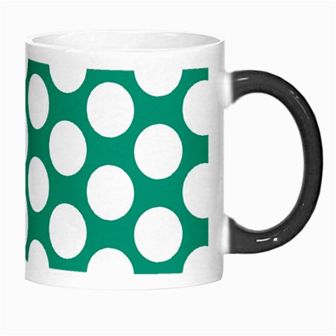 Emerald Green Polkadot Morph Mug from ArtsNow.com Right