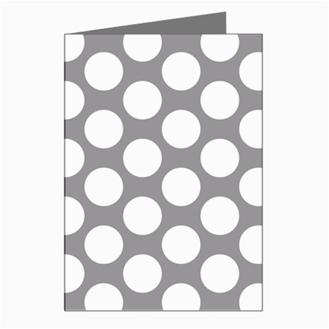 Grey Polkadot Greeting Card (8 Pack) from ArtsNow.com Left