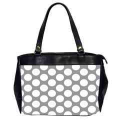 Grey Polkadot Oversize Office Handbag (Two Sides) from ArtsNow.com Front