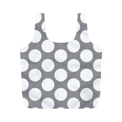 Grey Polkadot Reusable Bag (M) from ArtsNow.com Back