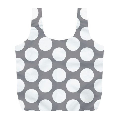 Grey Polkadot Reusable Bag (L) from ArtsNow.com Back